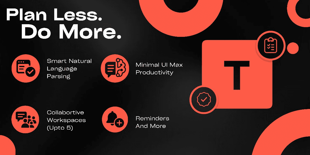 TuduAI -  An AI-powered productivity app with natural language task creation, collaborative workspaces, and a minimalist UI for effortless planning.